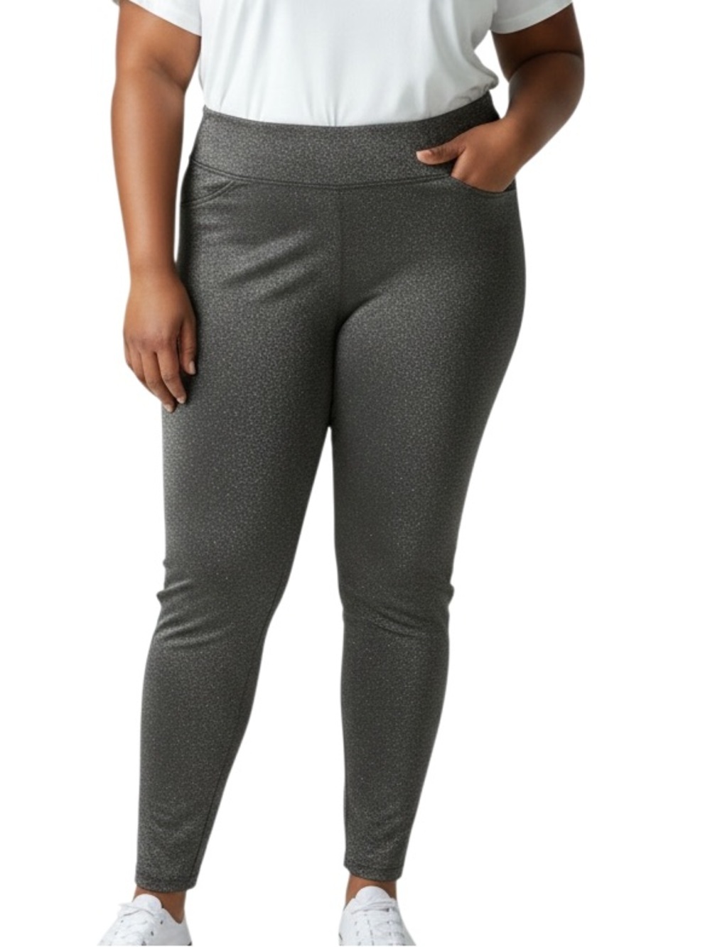 Pennington's Shimmering Charcoal Metallic Leggings